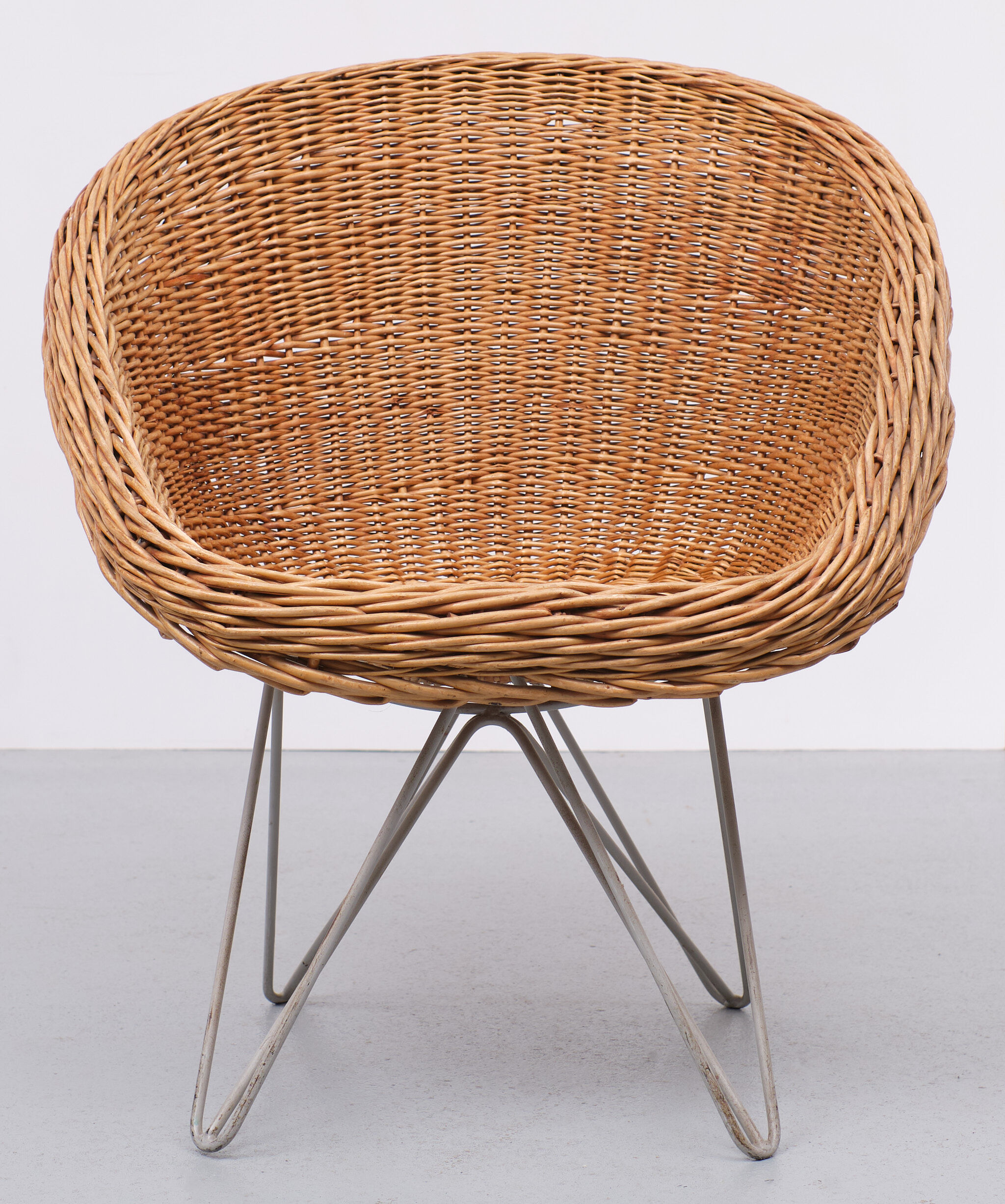 Wicker chair Design Teun Velthuizen for Urotan 1950s Holland
