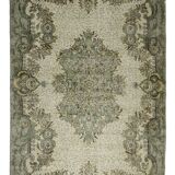 Grand Tapis Oushak Vintage à Motifs Orientaux – Laine 100 % – 311 × 200 cm