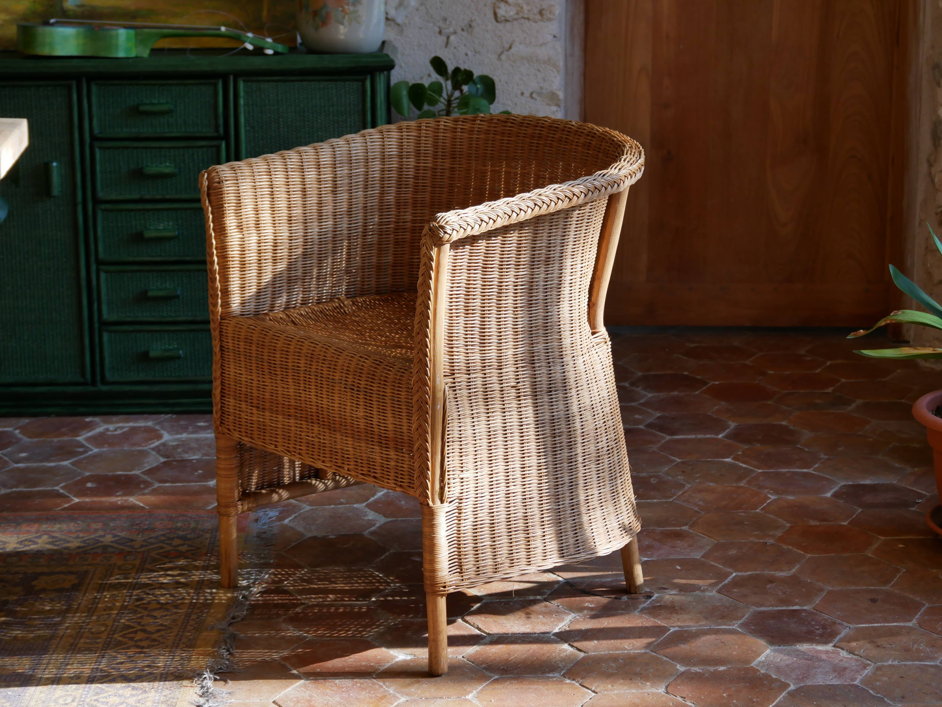 Rattan armchair