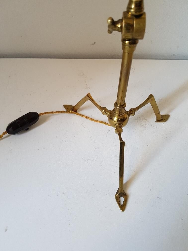 Lampe tripode W. Benson - Art Nouveau