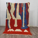 Decorated natural wool rug 250cm x 150cm