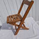 Folding wooden chair for children