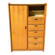 Scandinavian solid wood wardrobe chest from the 1980s.