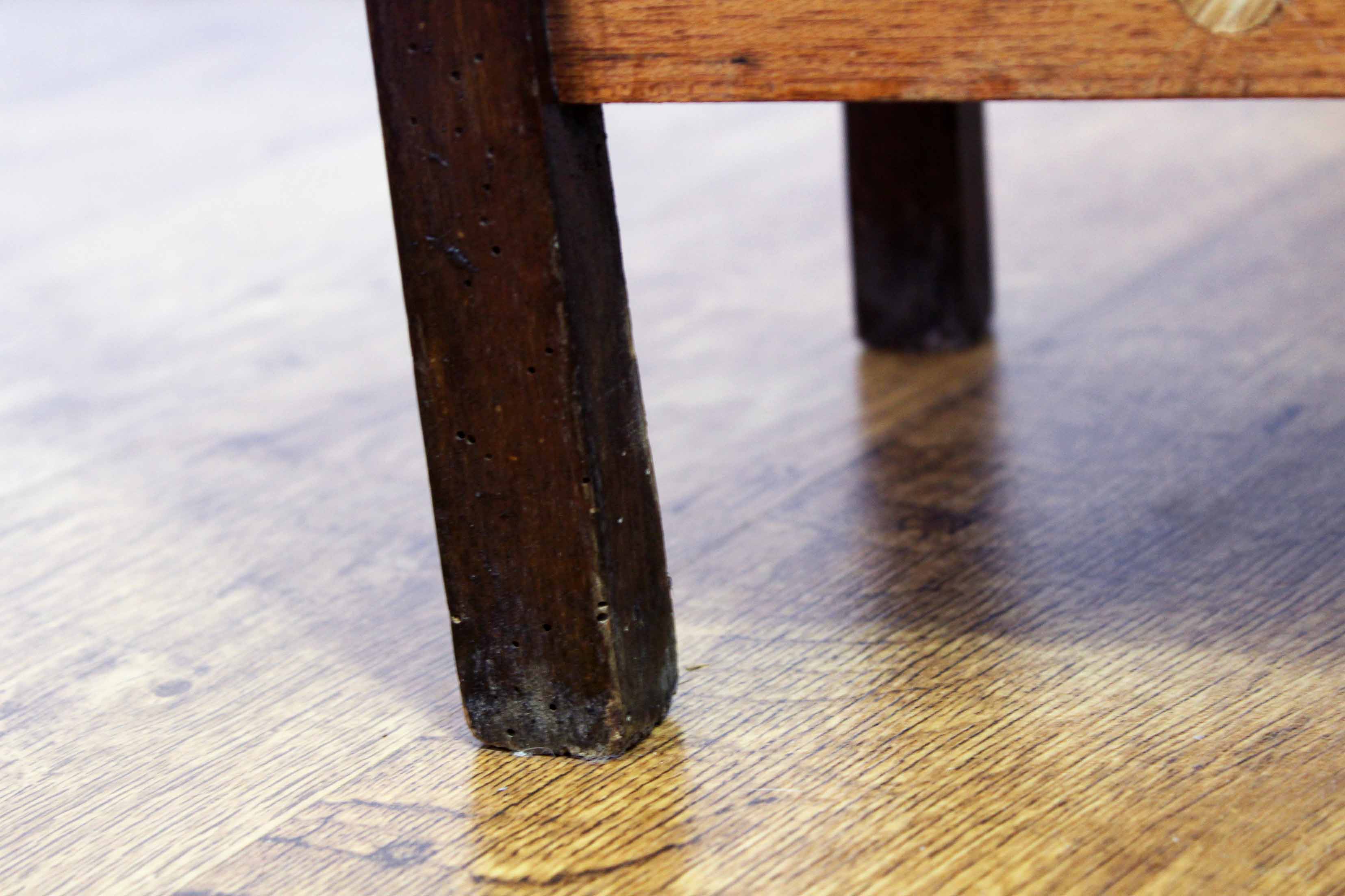 Solid wood and zinc planter