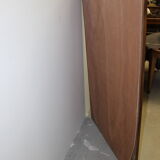 Art Nouveau walnut mirror decorated with holly leaves circa 1900 105x171cm