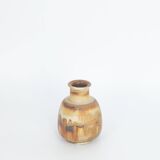Small Mid-Century Scandinavian Modern Collectible Brown Stoneware Vase by Gunnar Borg for Höganäs Ke