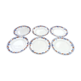 6 assiettes plates anciennes Moulin des Loups