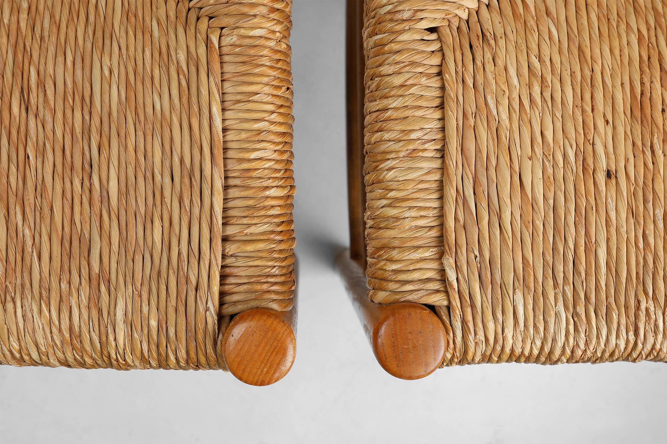 Pair Dordogne Straw Chair by Robert Sentou  1960s