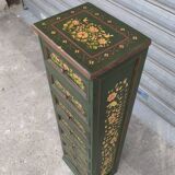 Hand-painted beechwood chest of drawers, 1950s