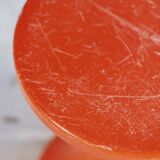 Dark orange Tam Tam stool by Henri Massonnet for Stamp, 1970