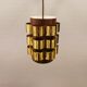 Danish hanging lamp from the 70s, in thin cut metal.