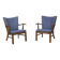 1940s Lounge Chairs by Tyge Hvass, Model 1628 for Fritz Hansen, Denmark