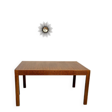 Extendable dining table Italian design 60 geometric rosewood