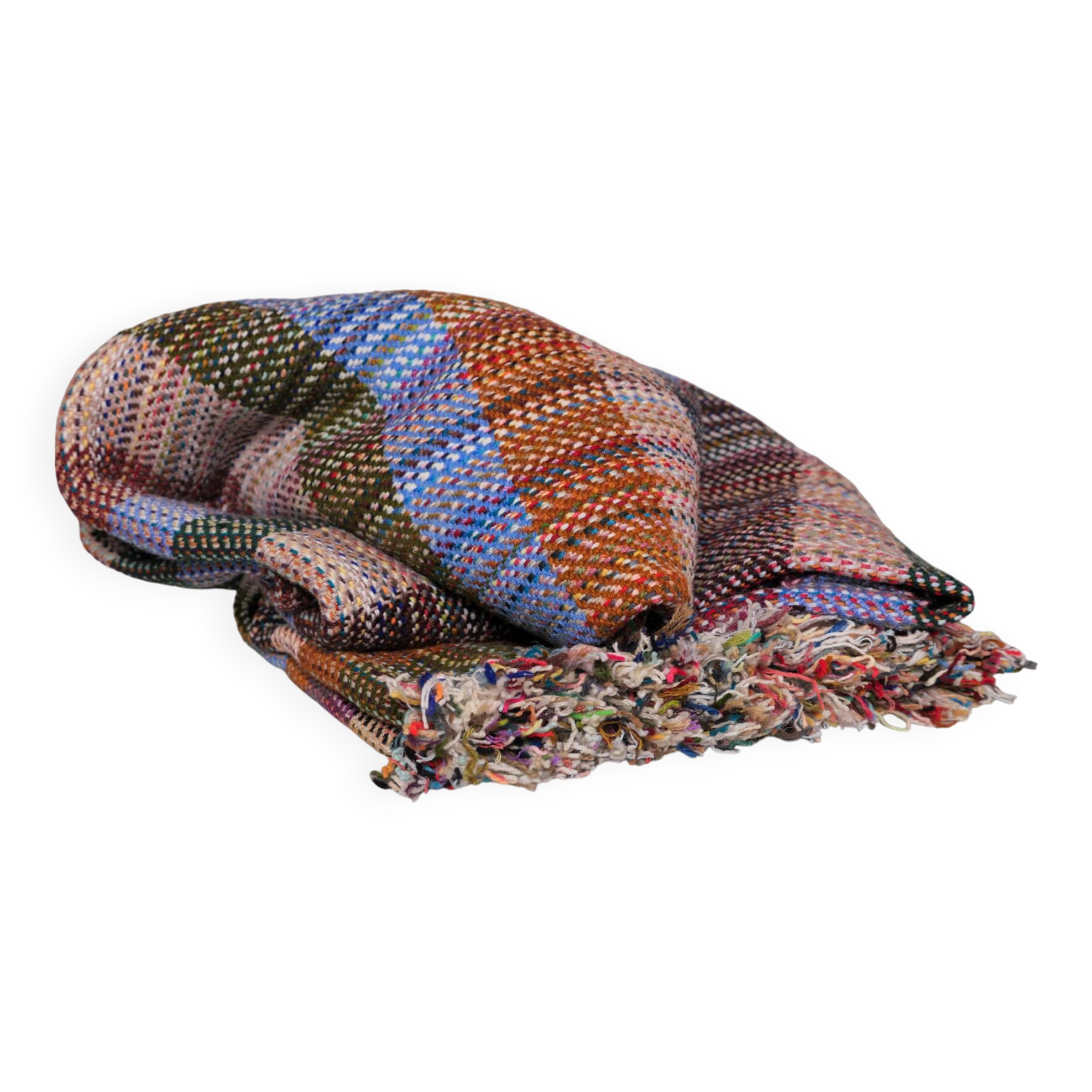 Khadi blanket, hand-woven from recycled wool by Storie