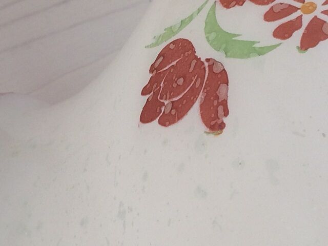 Vintage speckled glass hanging from the 70s