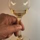 slightly amber table glass set of 7 height 14 cm, Daum Nancy