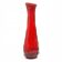 Bean vase, mid-century modern, red glass, Ząbkowice, Poland, 1970s