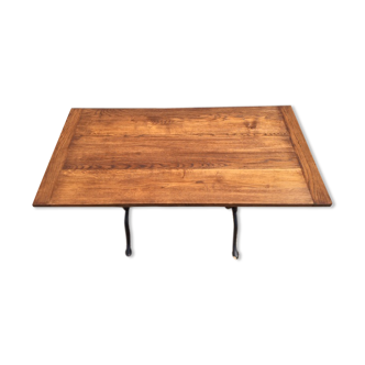 old bistro table foot cast oak plateau