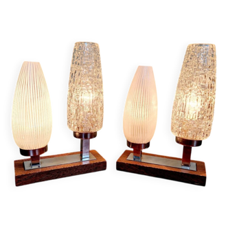 Paire de lampes de chevet Mid-century, années 1950-60
