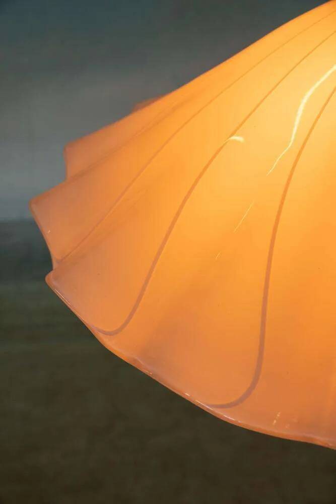 Vintage glass suspension lamp Kalmar Fazzoletto