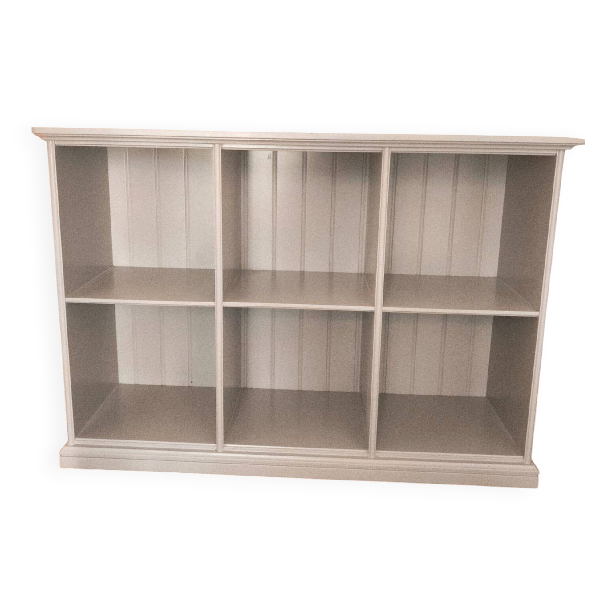 Bibliothèque baudou en bois de hêtre gris clair