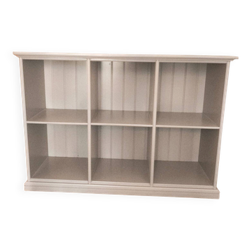 Bibliothèque baudou en bois de hêtre gris clair