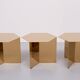3 tables d'appoint en laiton « Slit » de la marque danoise Hay