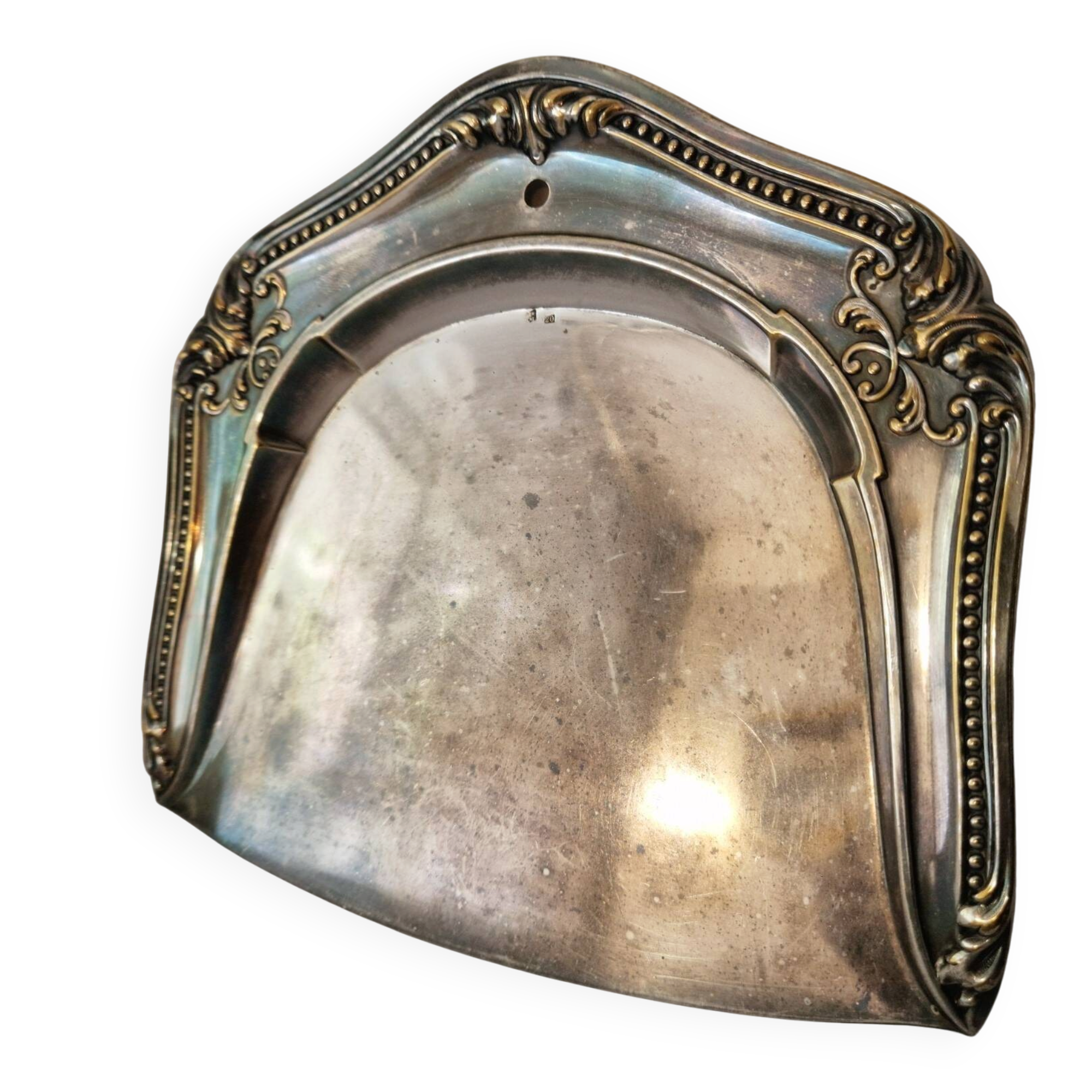 I031 Antique silver-plated crumb scoop – Louis XV style, circa 1900