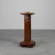 Oak & Marble large Art Deco pedestal, France 1920s