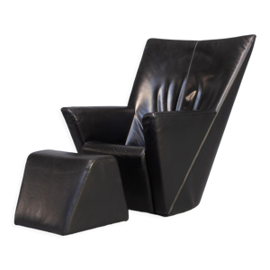 Fauteuil lounge & pouf pour Arflex,