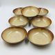 Lot 7 Flamed Stoneware Soup Plates 1970
