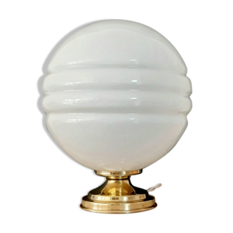 White vintage globe lamp