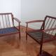 Pair of vintage Scandinavian teak armchairs.