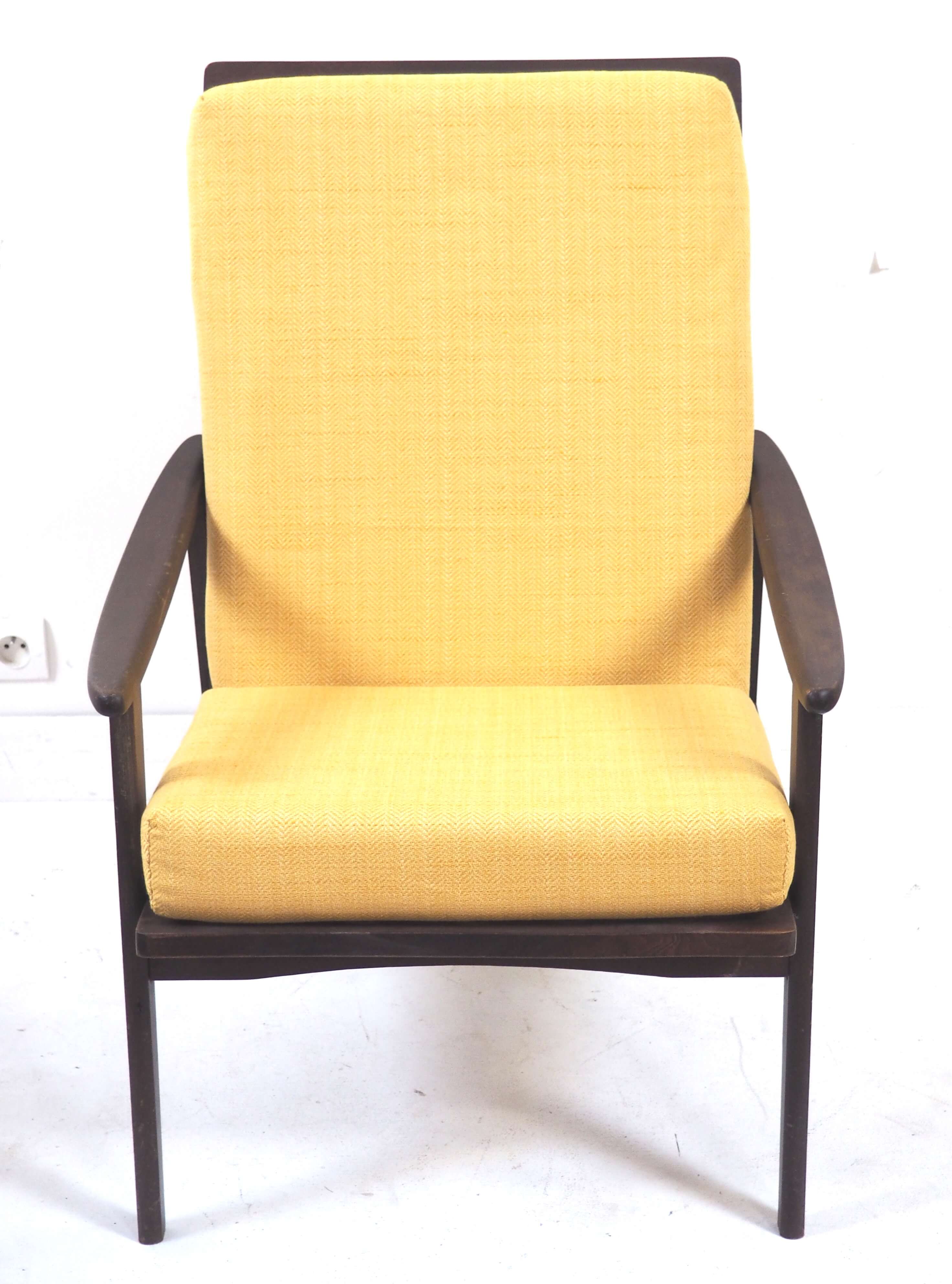 Reupholstered armchair