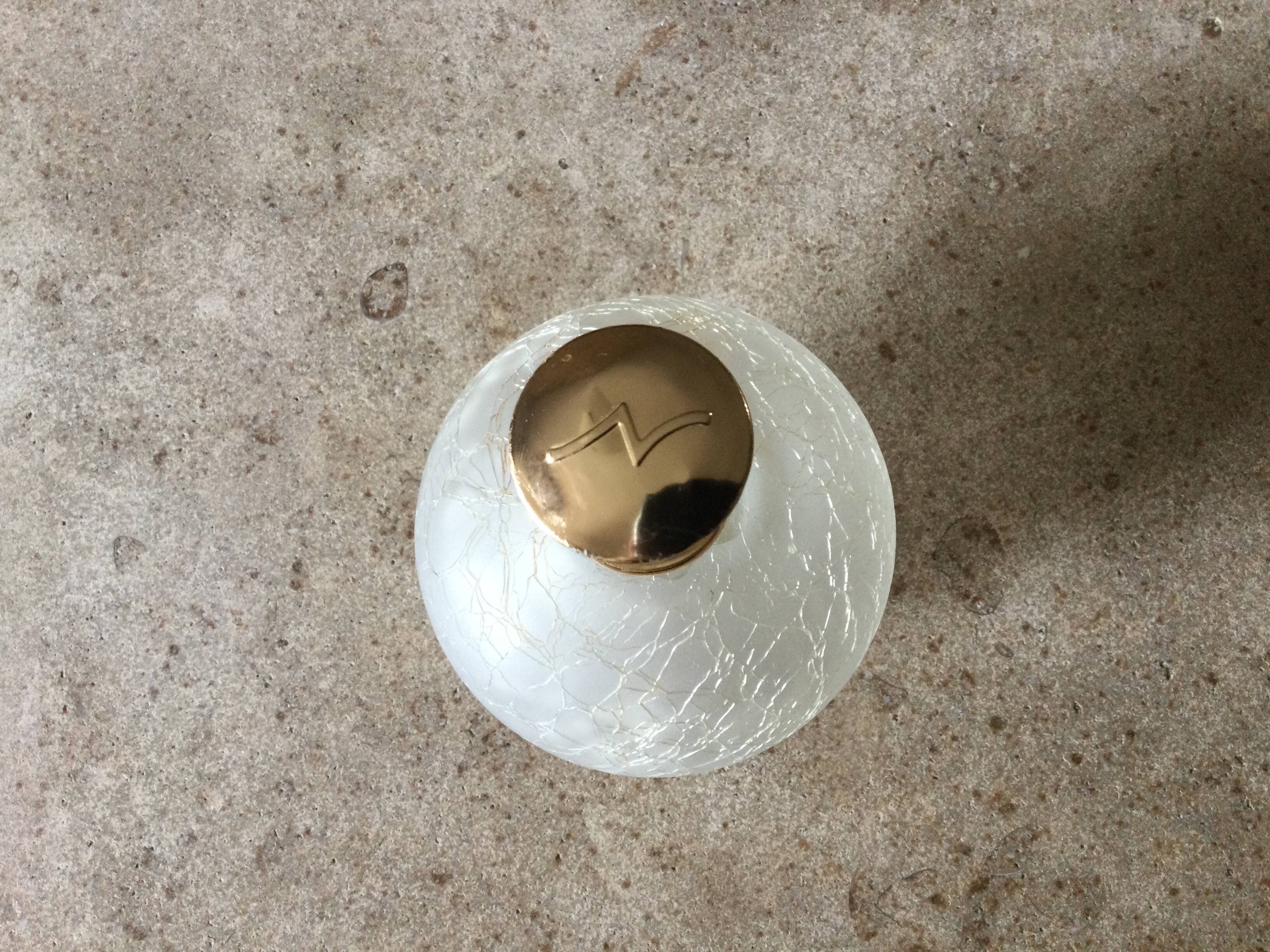 Cracked glass bottle