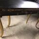 Louis XV style console in carved wood with waxed black wood top