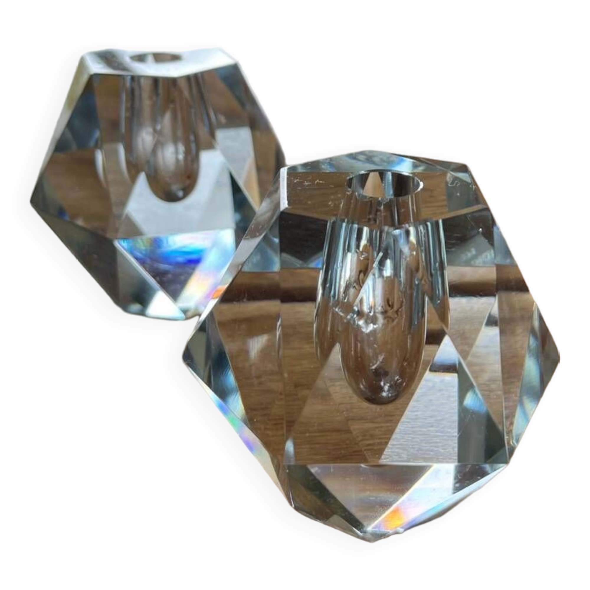 Pair of crystal vases