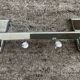 1950s stainless steel towel rack