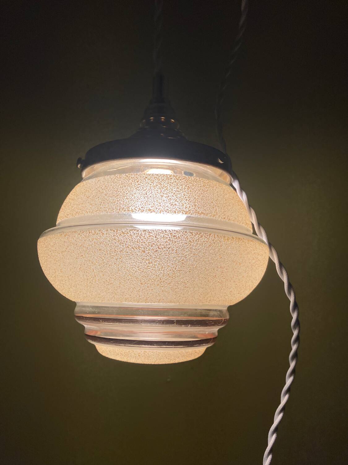 Lampe baladeuse globe art deco vintage