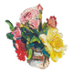 Oil on cardboard 20th century still life with flowers