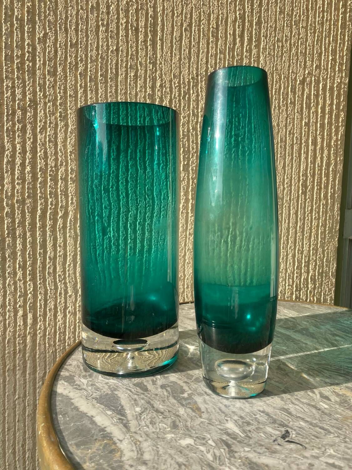 Pair of vases by Roland Posch for Graal glas series Las palmas 60s
