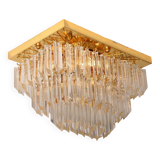 Novaresi Gold Plated Ceiling Lamp CH Serie 1970 Italy