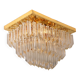 Novaresi Gold Plated Ceiling Lamp CH Serie 1970 Italy