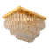 Novaresi Gold Plated Ceiling Lamp CH Serie 1970 Italy