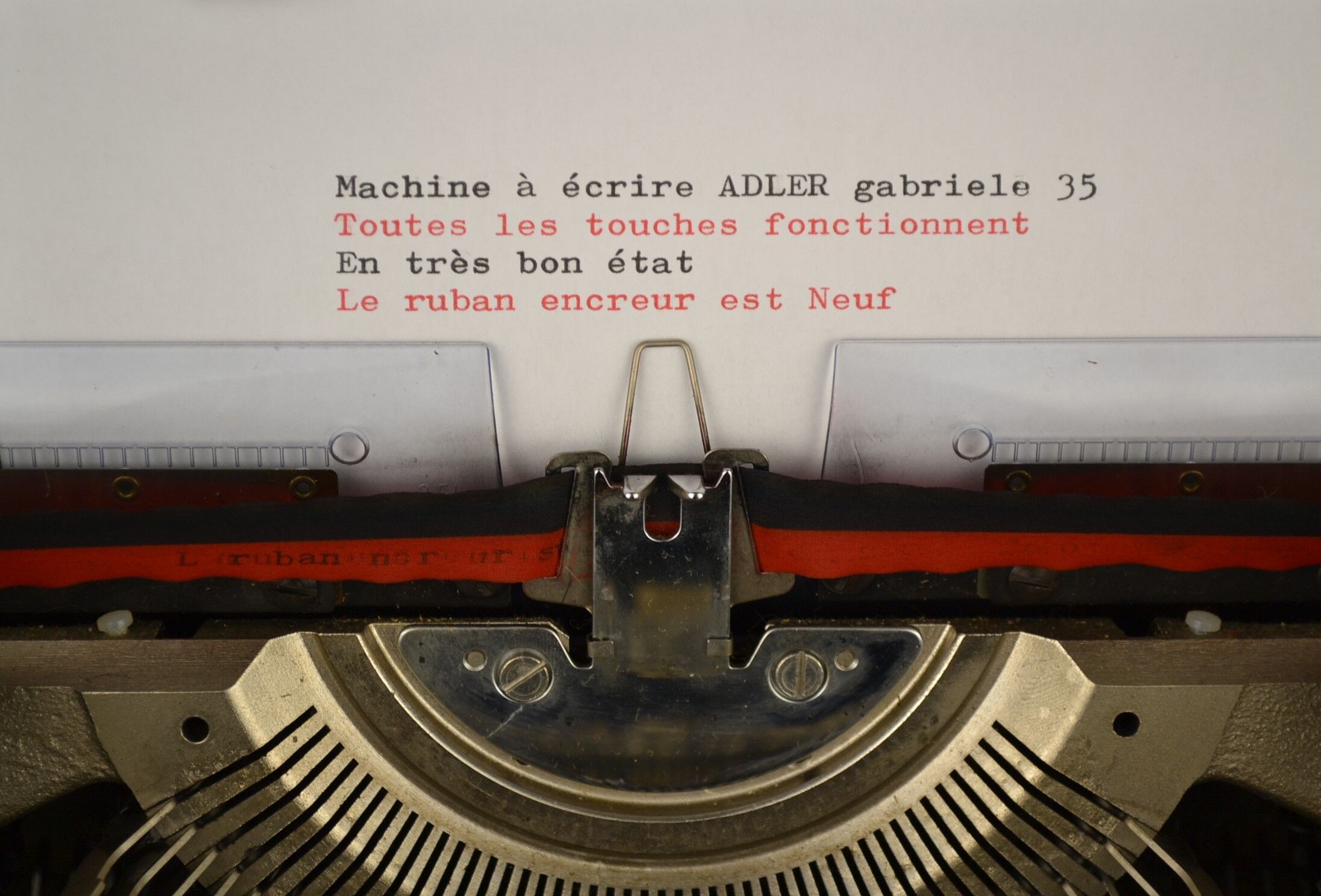 ADLER portable typewriter "Gabriele 35" - New Ribbon