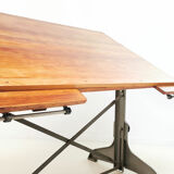 Oak draughtsmans desk  an en masons & son ltd "practical" large draughtsman's table/drawing board th