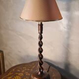 Twisted wood lamp
