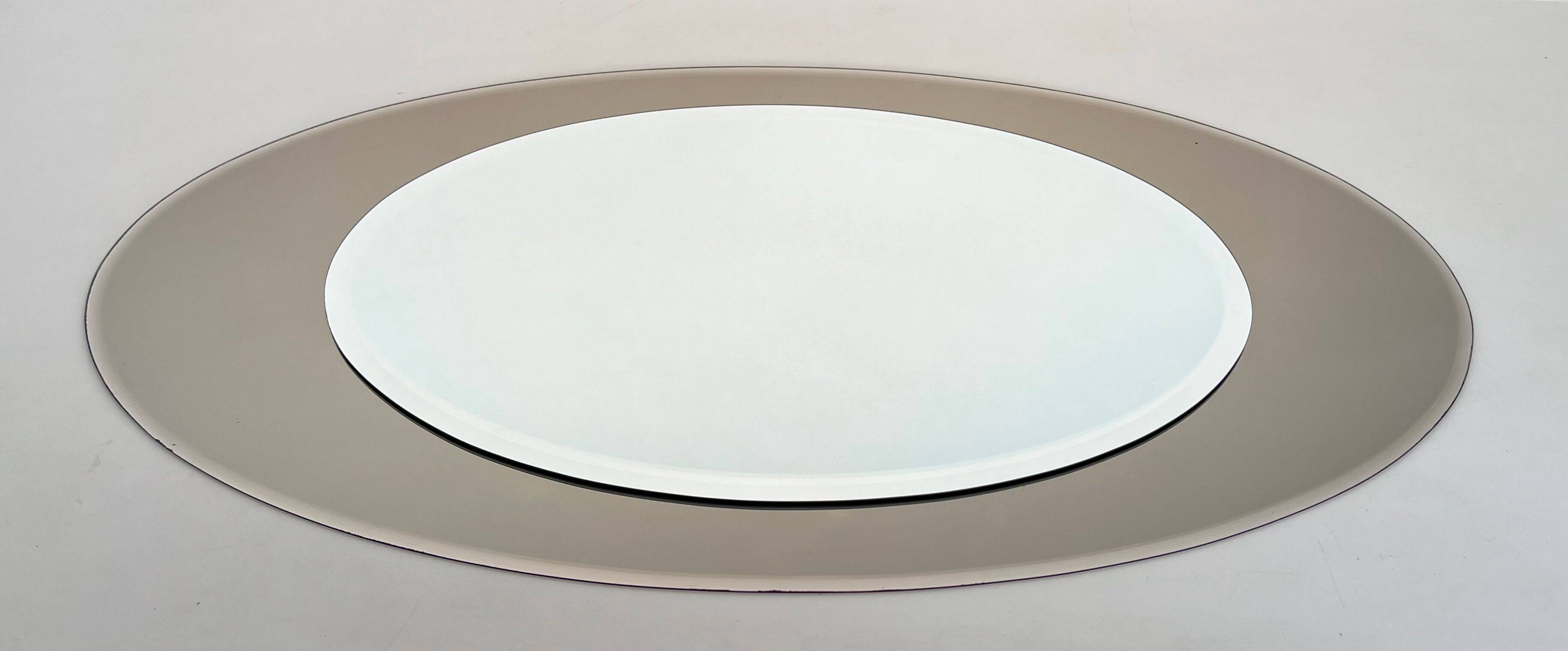 Miroir ovale de Fontana Arte, vers 1970