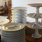 English earthenware service, CP monogram, ducal crown, 109 pieces