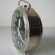 Old large mechanical alarm clock Peter Repeat Alarm chrome metal vintage retro decoration